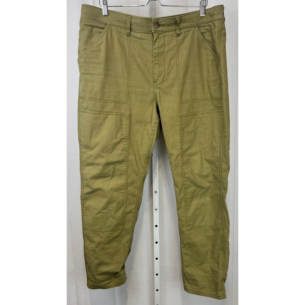 REI Co-Op Womens Canvas Double Knee Chore Pants Olive Green Size 16 - Picture 9 of 9